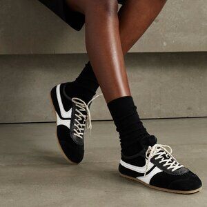 Dries Van Noten Leather and suede Sneakers Black Size 38